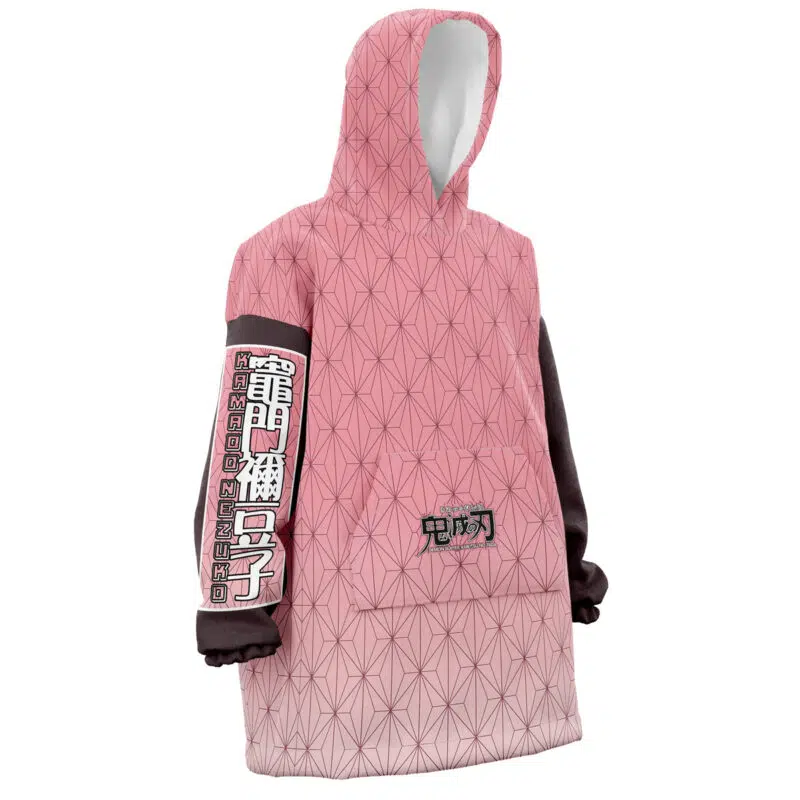 Nezuko Kamado Haori Demon Slayer Snug Oversized Blanket Hoodie - Image 3