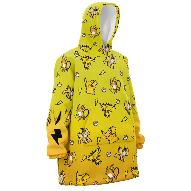 Electric Type Pattern Pokemon Snug Oversized Blanket Hoodie