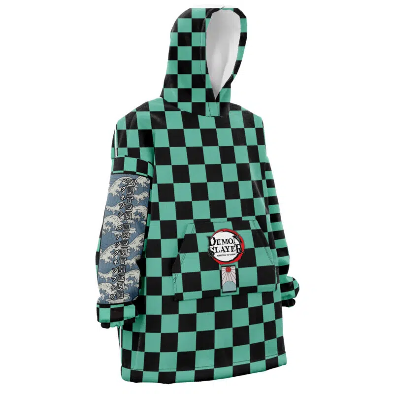 Tanjiro Kamado Demon Slayer Snug Oversized Blanket Hoodie - Image 3