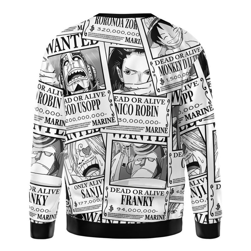 Straw Hat Wanted Pattern One Piece Sweatshirt - Image 3