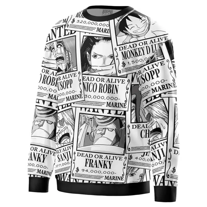 Straw Hat Wanted Pattern One Piece Sweatshirt - Image 2
