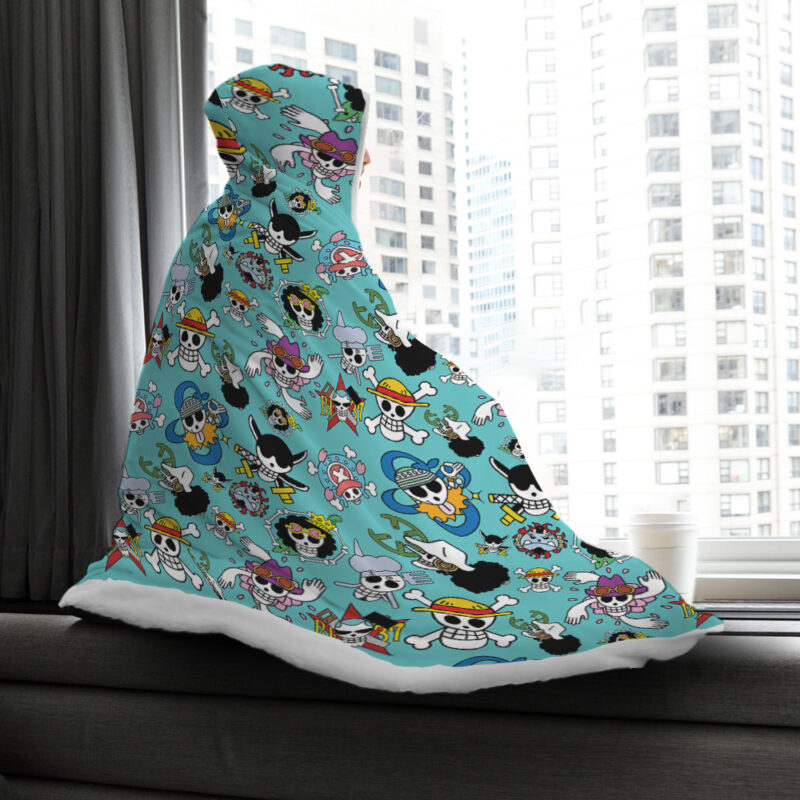 Straw Hats Jolly Rogers One Piece Hooded Blanket