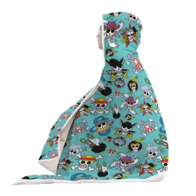 Straw Hats Jolly Rogers One Piece Hooded Blanket