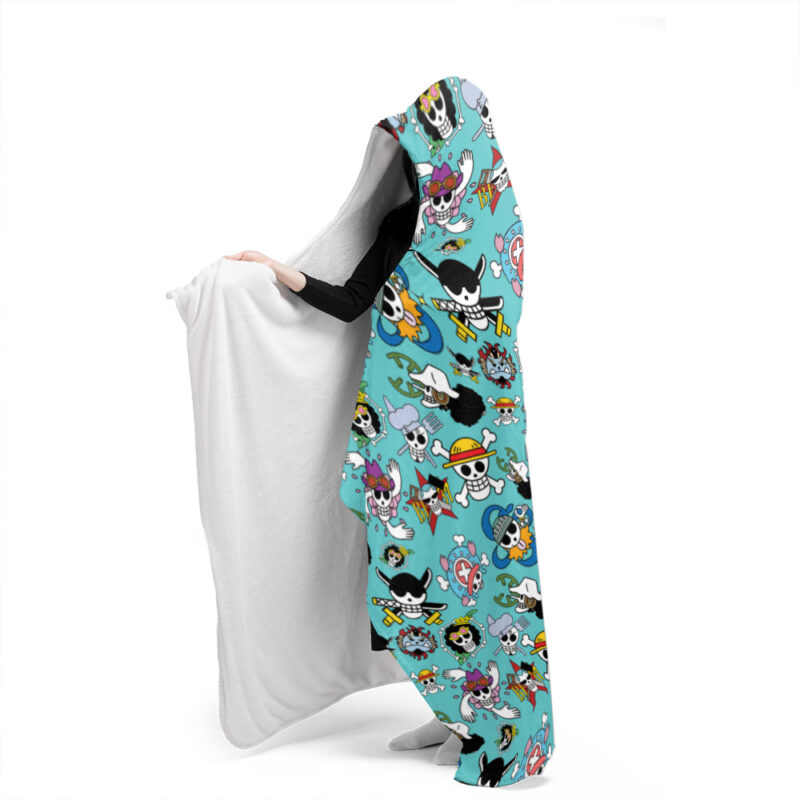 Straw Hats Jolly Rogers One Piece Hooded Blanket