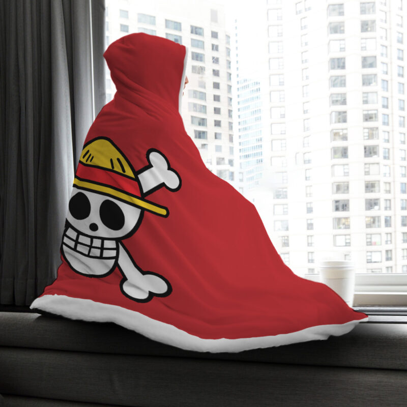 Straw Hats Luffy One Piece Hooded Blanket