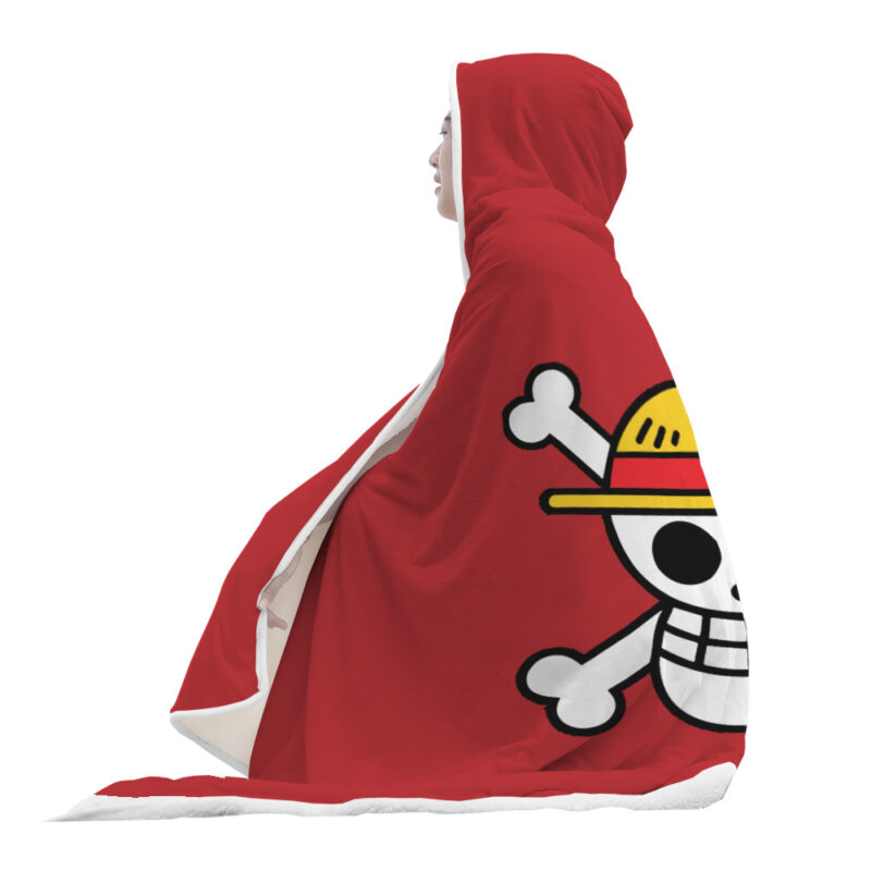 Straw Hats Luffy One Piece Hooded Blanket