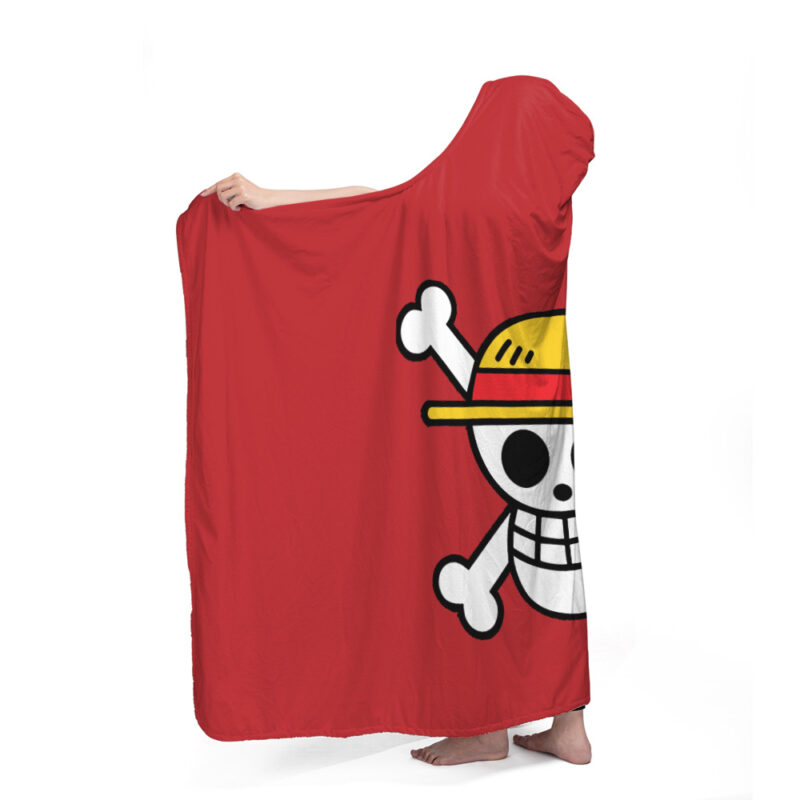 Straw Hats Luffy One Piece Hooded Blanket