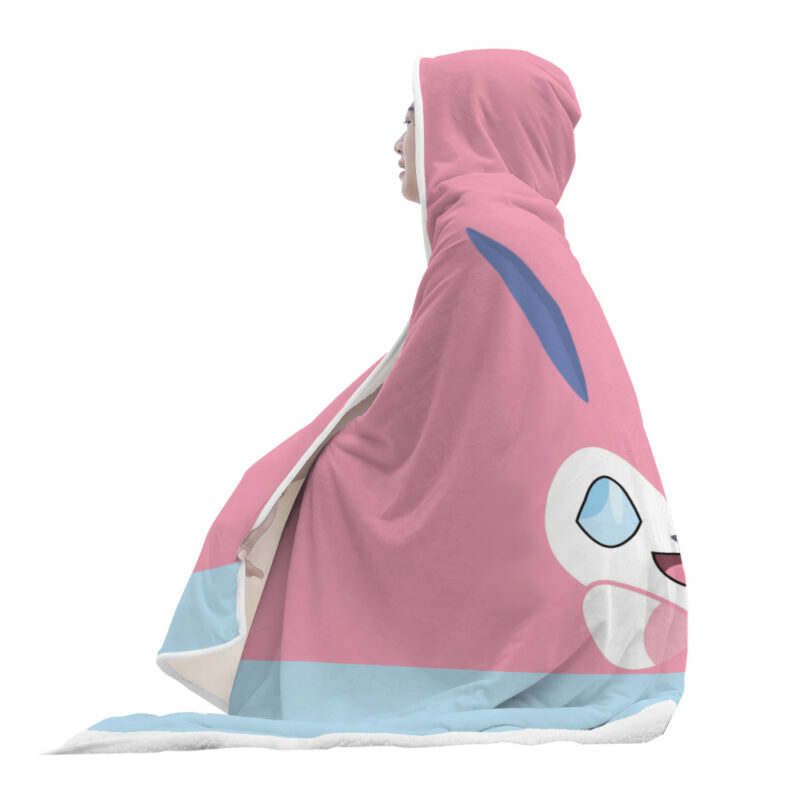 Sylveon Pokemon Hooded Blanket