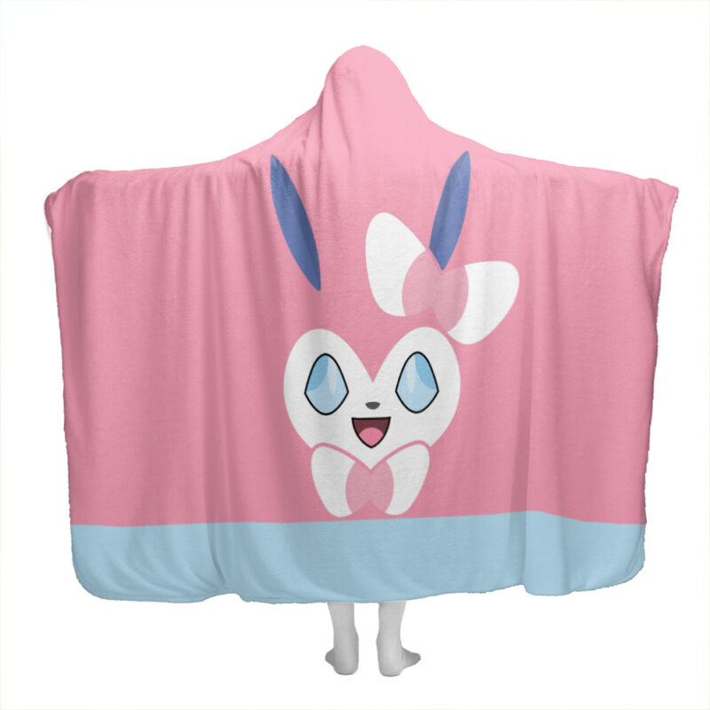 Sylveon Pokemon Hooded Blanket