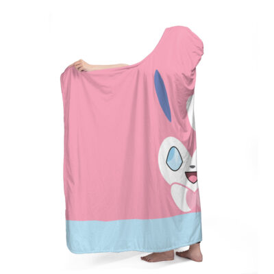 Sylveon Pokemon Hooded Blanket