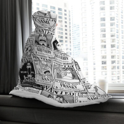 Wanted Straw Hats One Piece Hooded Blanket