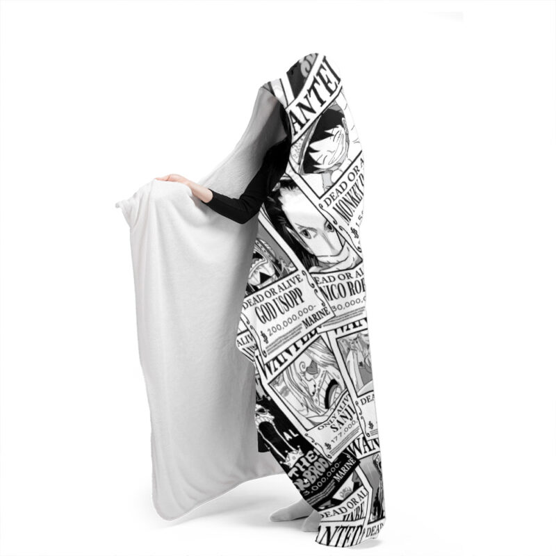 Wanted Straw Hats One Piece Hooded Blanket