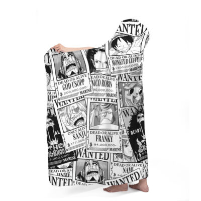 Wanted Straw Hats One Piece Hooded Blanket