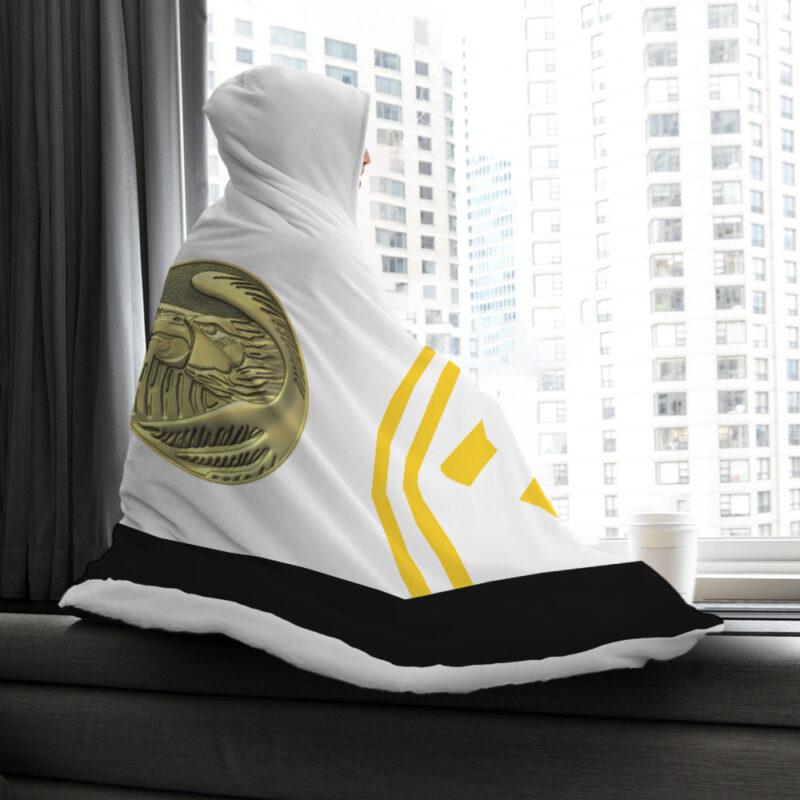 White Ranger Ninjetti Power Rangers Hooded Blanket