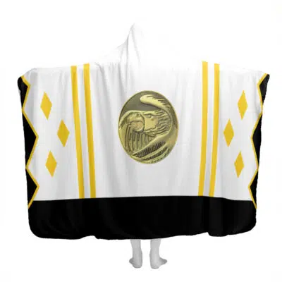 White Ranger Ninjetti Power Rangers Hooded Blanket