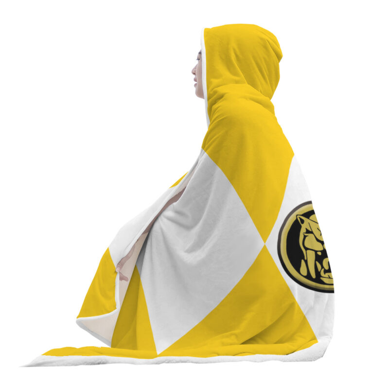 Yellow Ranger Mighty Morphine Power Rangers Hooded Blanket
