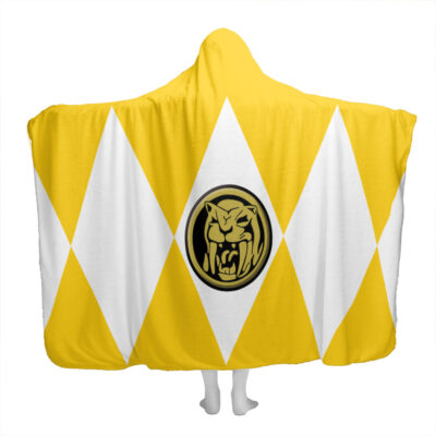 Yellow Ranger Mighty Morphine Power Rangers Hooded Blanket