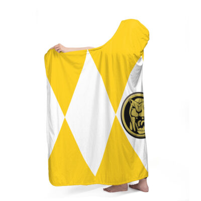 Yellow Ranger Mighty Morphine Power Rangers Hooded Blanket