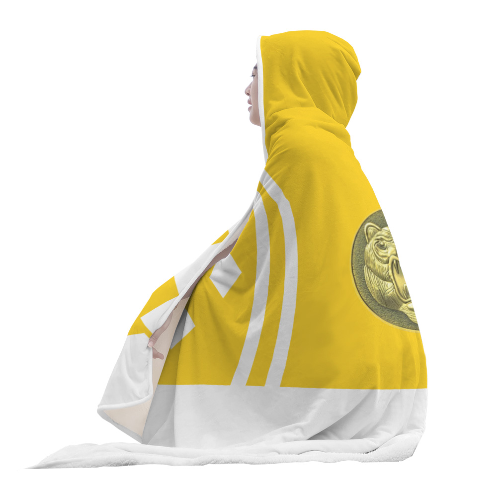 Yellow Ranger Ninjetti Power Rangers Hooded Blanket
