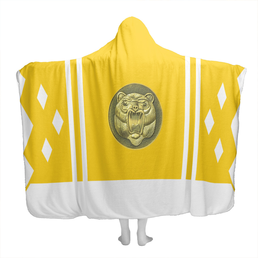 Yellow Ranger Ninjetti Power Rangers Hooded Blanket