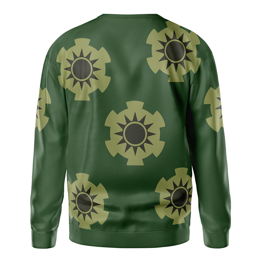 フリーソロ　ワンドロップ Zoro Wano Pattern One Piece Sweatshirt | Anime Ape
