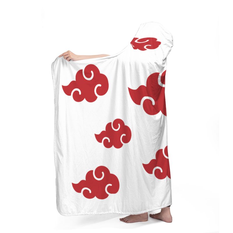 Akatsuki White Naruto Hooded Blanket