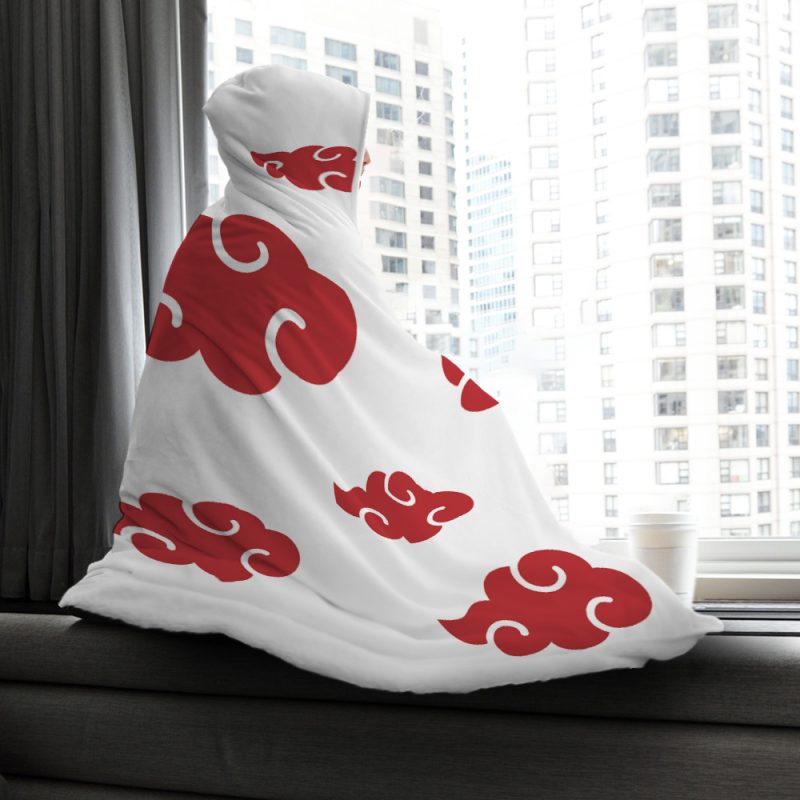 Akatsuki White Naruto Hooded Blanket