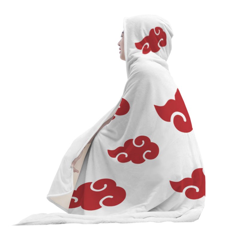 Akatsuki White Naruto Hooded Blanket