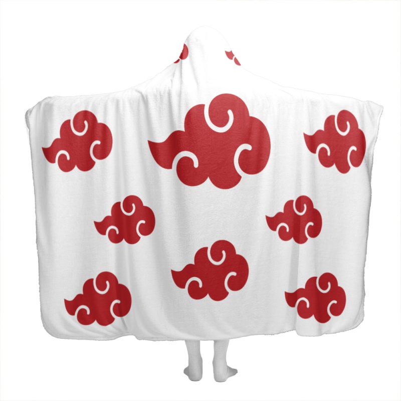 Akatsuki White Naruto Hooded Blanket