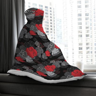 Black Aloha Naruto Hooded Blanket