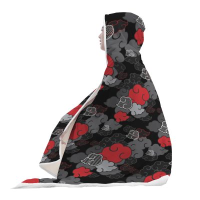 Black Aloha Naruto Hooded Blanket