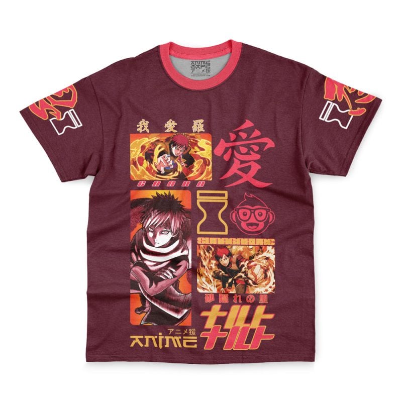 Gaara V2 Shippuden Streetwear T-Shirt - Image 4