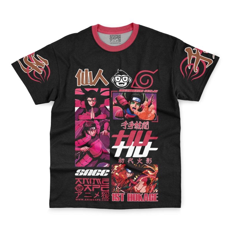 Hashirama Senju V3 Shippuden Streetwear T-Shirt - Image 4