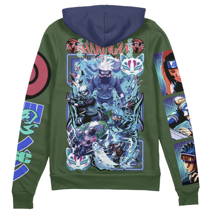 Hatake Kakashi V2 Naruto Streetwear Zip Hoodie Jacket