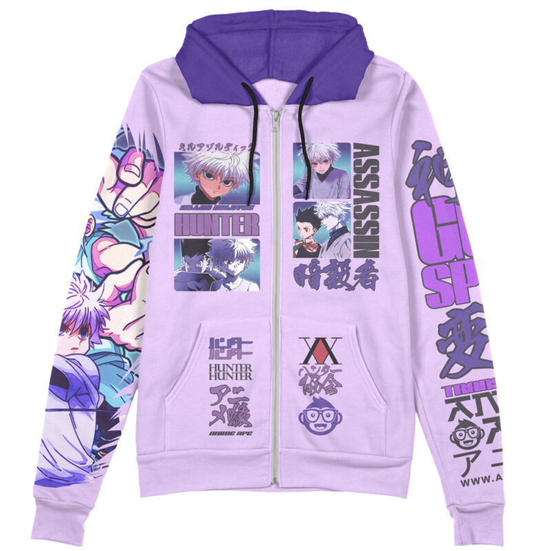 Killua Zoldyck V4 Hunter x Hunter Streetwear Zip Hoodie Jacket - Image 2