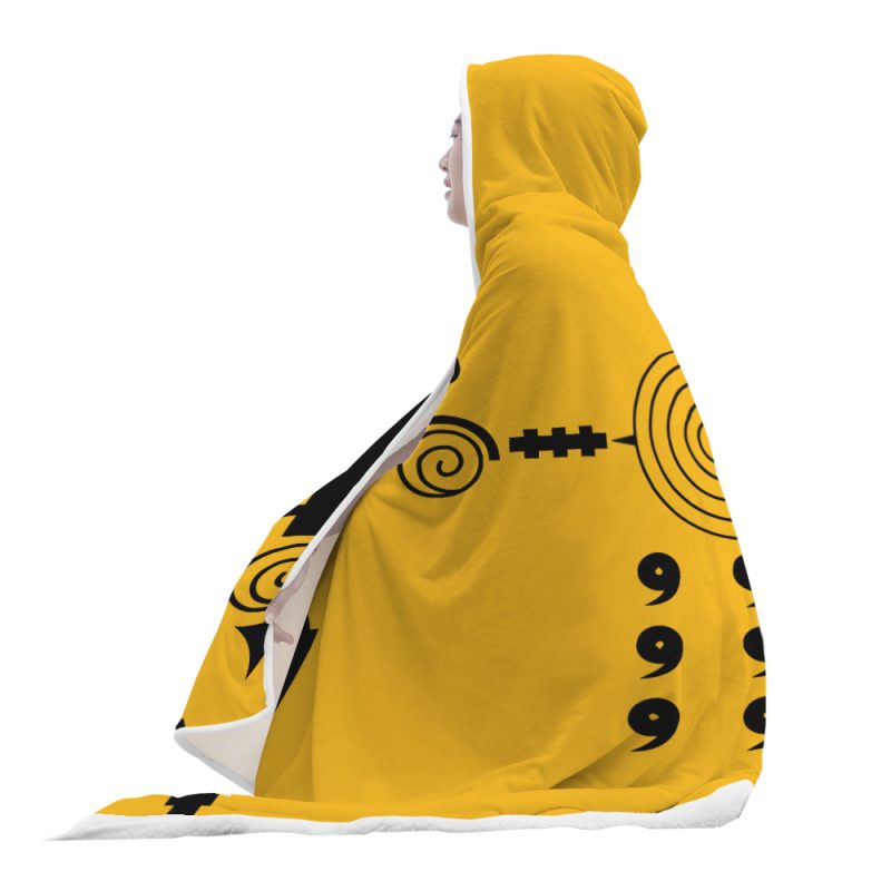 Nine-Tails Chakra Mode Naruto Hooded Blanket
