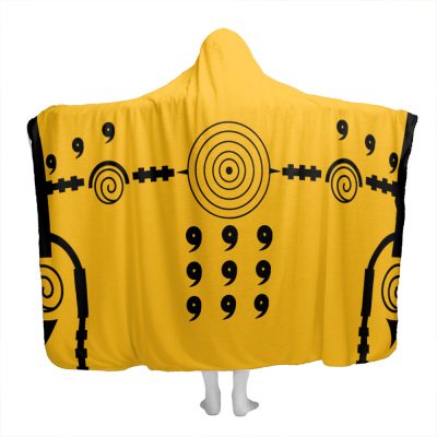 Nine-Tails Chakra Mode Naruto Hooded Blanket