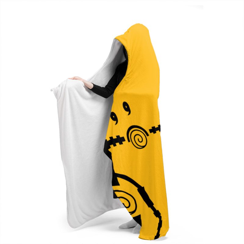 Nine-Tails Chakra Mode Naruto Hooded Blanket