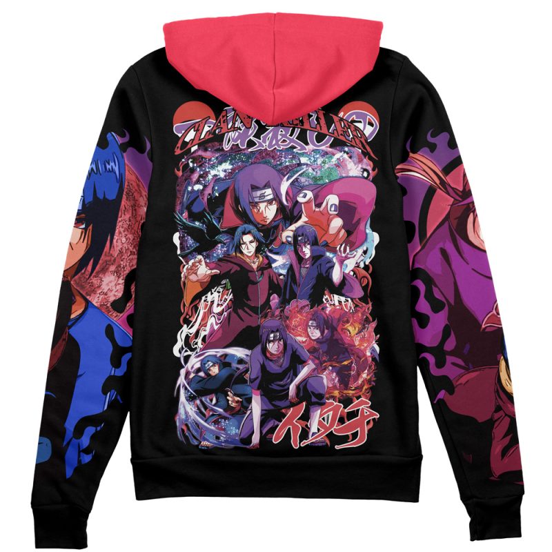 Uchiha Itachi V4 Naruto Streetwear Zip Hoodie Jacket