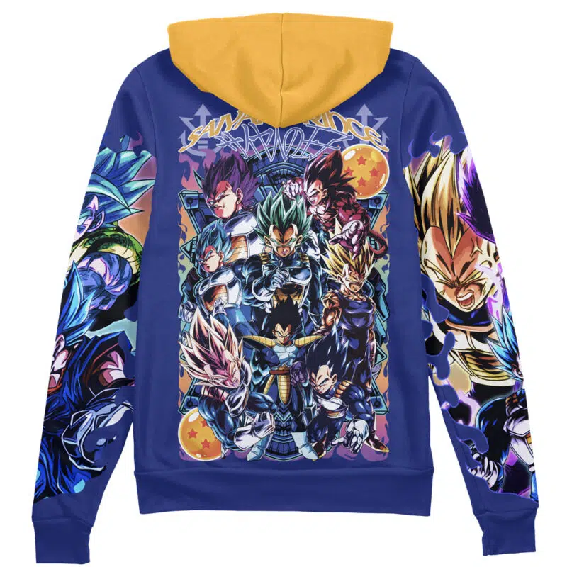 Vegeta V4 Dragon Ball Streetwear Zip Hoodie Jacket