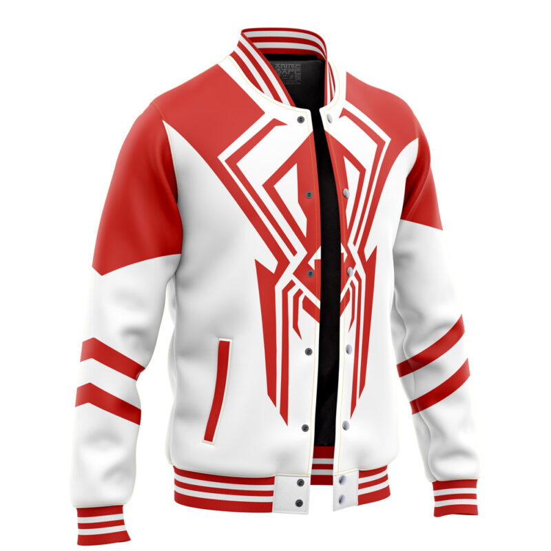 Across The Spider Verse 2099 Spiderman White Marvel Varsity Jacket