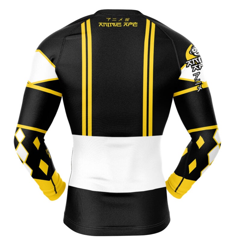 Black Ranger Ninjetti  Rangers Long Sleeve Rash Guard Compression Shirt - Image 2