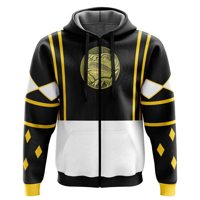 Black Ranger Ninjetti Power Rangers Zip Hoodie Jacket