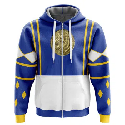 Blue Ranger Ninjetti Power Rangers Zip Hoodie Jacket