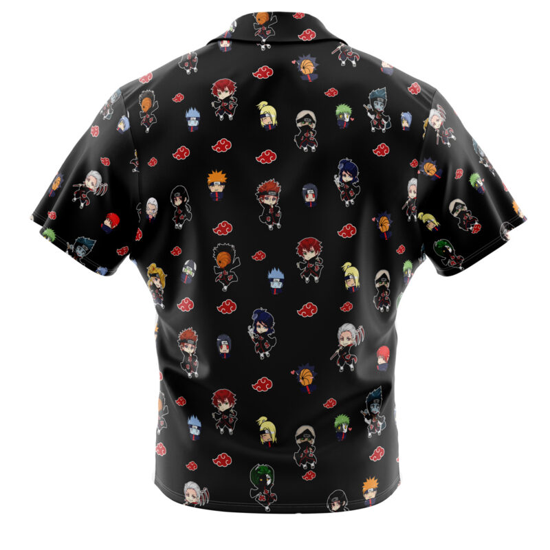 Chibi Akatsuki Pattern  Button Up Hawaiian Shirt - Image 2