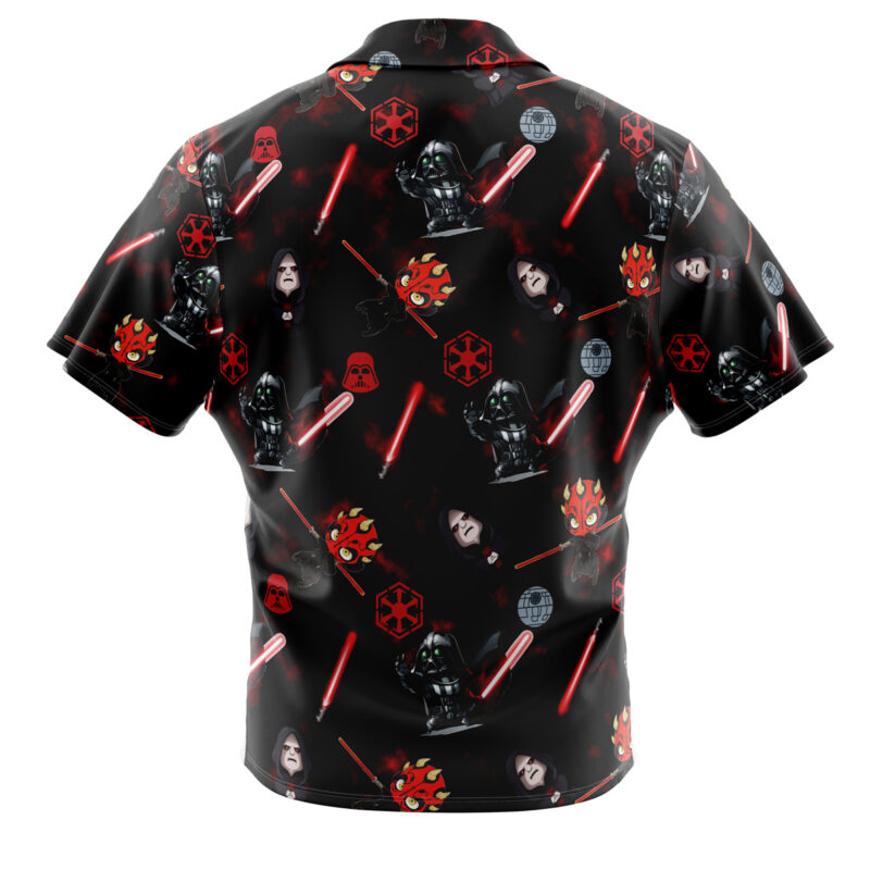 Chibi Sith Pattern Star Wars Pattern Button Up Hawaiian Shirt - Image 2