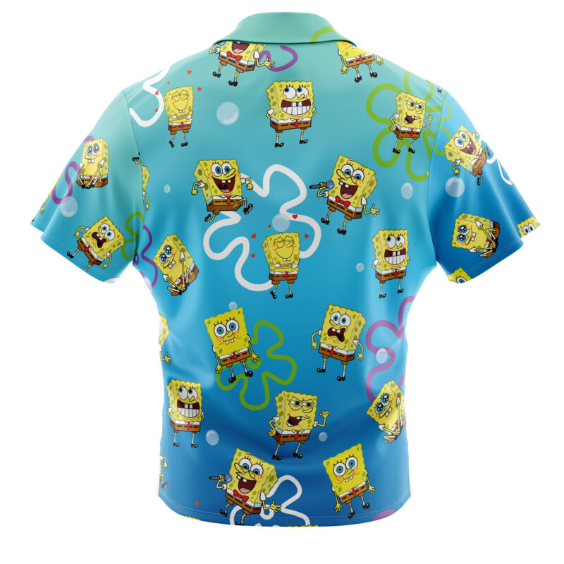 SpongeBob Pattern SpongeBob SquarePants Button Up Hawaiian Shirt - Image 2