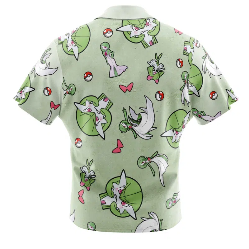 Gardevoir Pattern Pokemon Button Up Hawaiian Shirt - Image 2