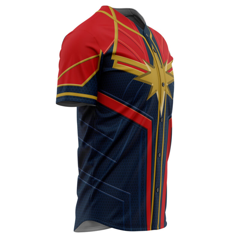 Captain Marvel Cosplay Marvel Baseball Jersey - Image 2