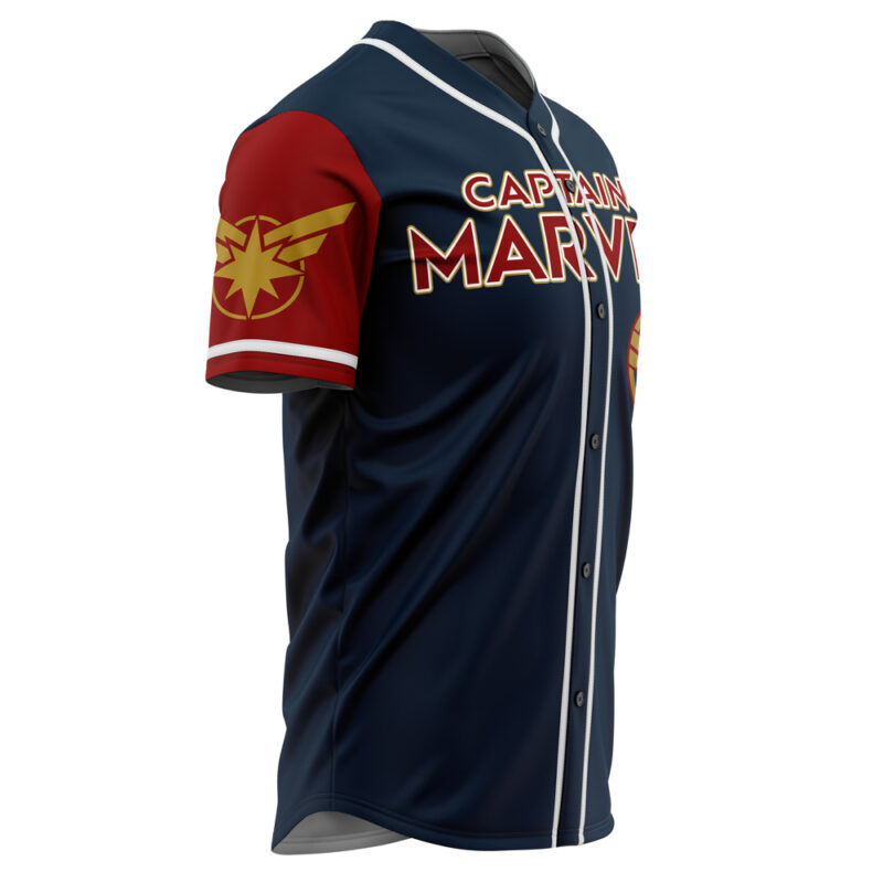 Captain Marvel Marvel Baseball Jersey - Image 2